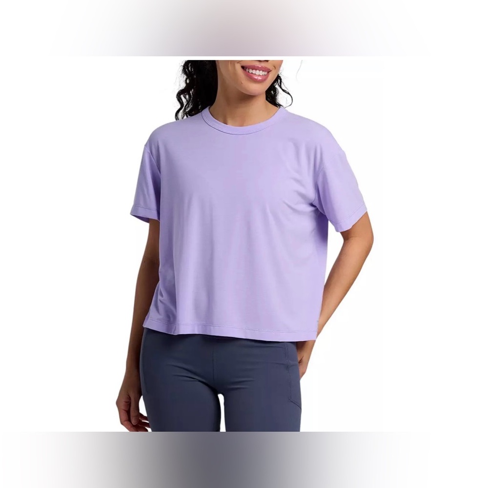 Free Fly Apparel Women's Elevate Lightweight Tee, bright lavender color - Picture 2 of 7
